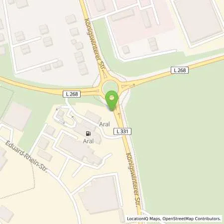 Standortübersicht der Tankstelle Aral Tankstelle in 53639 Königswinter