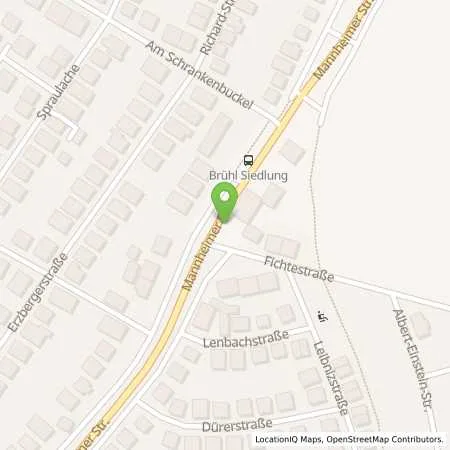 Standortübersicht der Tankstelle OMV Tankstelle in 68782 Brühl