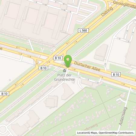 Standortübersicht der Autogas (LPG) Tankstelle: ESSO Station Ralph Maier in 76137, Karlsruhe