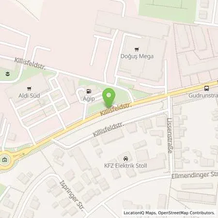 Standortübersicht der Tankstelle Agip Service Station in 76227 Karlsruhe