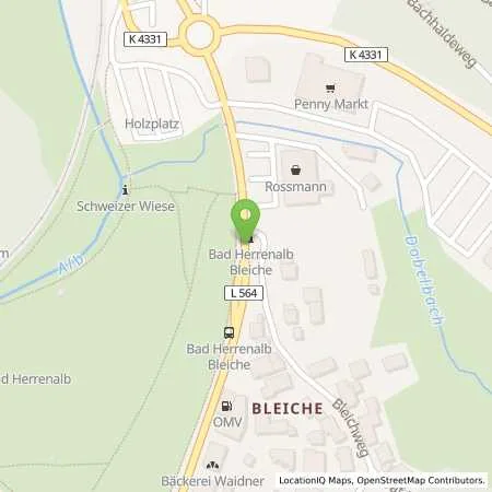 Standortübersicht der Tankstelle OMV Tankstelle in 76332 Bad Herrenalb