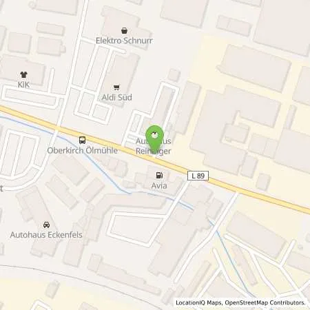 Standortübersicht der Tankstelle AVIA Station Autohaus Reininger GmbH in 77704 Oberkirch
