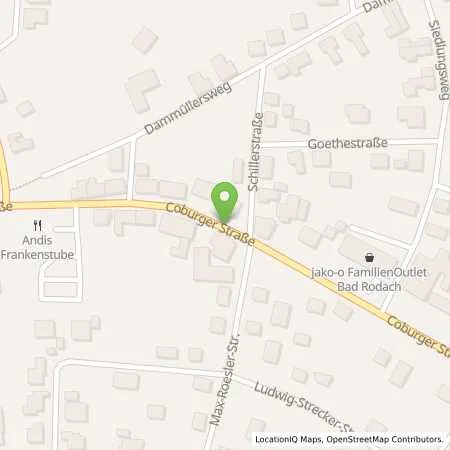 Standortübersicht der Tankstelle Total Station in 96476 Bad Rodach