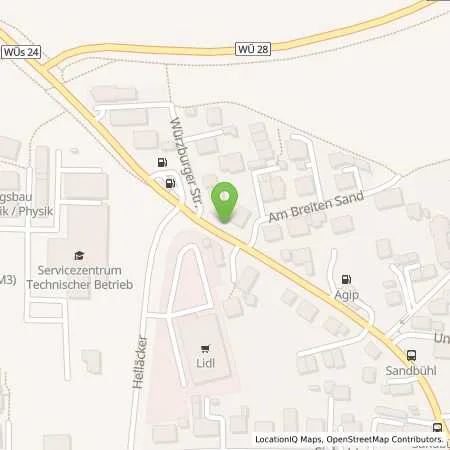 Standortübersicht der Tankstelle DBV Station Lothar Heinrich in 97218 Gerbrunn