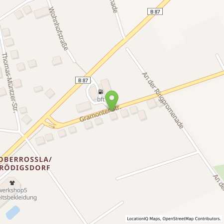 Standortübersicht der Autogas (LPG) Tankstelle: bft Station (FTB) in 99510, Apolda-Oberroßla