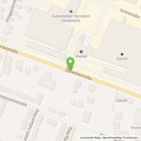 Standortübersicht der Tankstelle Handelshof Kanne Tankstelle in 32756 Detmold