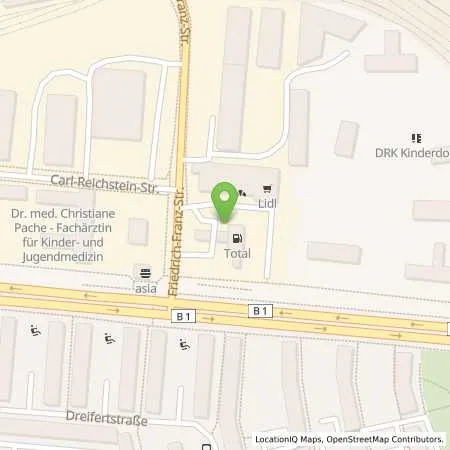 Standortübersicht der Tankstelle Total Station Dietmar Brauer in 14770 Brandenburg-Havel