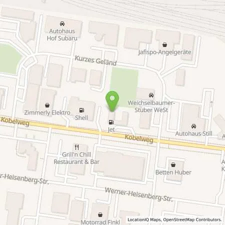 Standortübersicht der Tankstelle JET Tankstelle in 86156 Augsburg