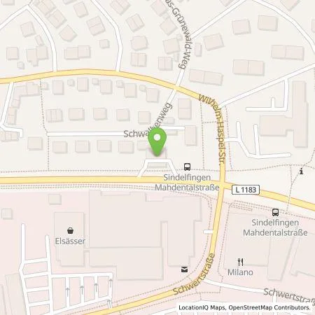 Standortübersicht der Tankstelle Esso in 71065 Sindelfingen