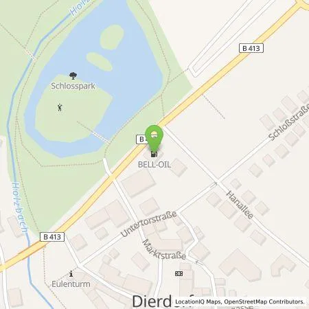 Standortübersicht der Tankstelle BELL-OIL in 56269 Dierdorf
