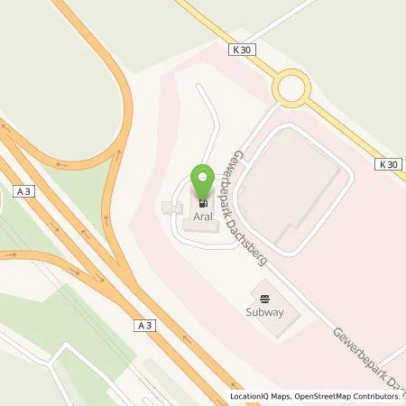 Standortübersicht der Tankstelle Aral in 53604 Bad Honnef