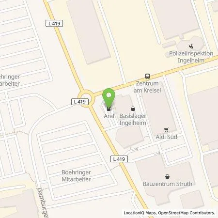 Standortübersicht der Tankstelle Aral in 55218 Ingelheim am Rhein