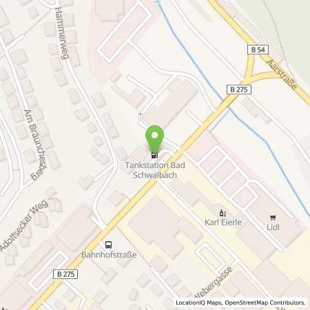 Standortübersicht der Tankstelle Tankstation Bad Schwalbach in 65307 Bad Schwalbach