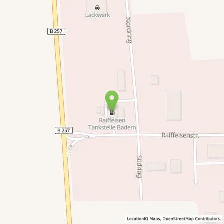 Standortübersicht der Tankstelle Raiffeisen in 54657 Badem