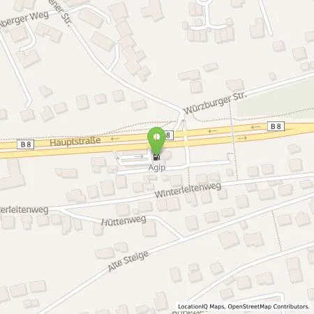 Standortübersicht der Tankstelle Eni in 97204 Höchberg