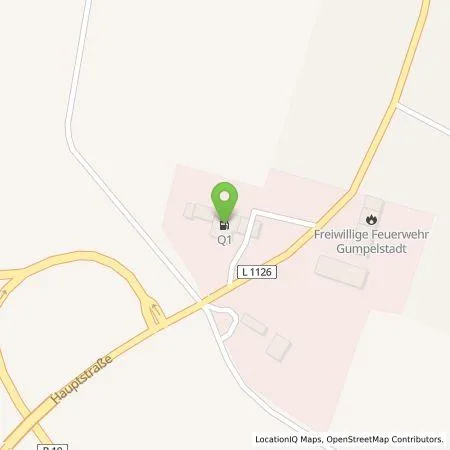 Standortübersicht der Tankstelle Q1 in 36433 Bad Salzungen
