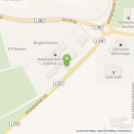 Standortübersicht der Tankstelle Aral in 74722 Buchen (Odenwald)