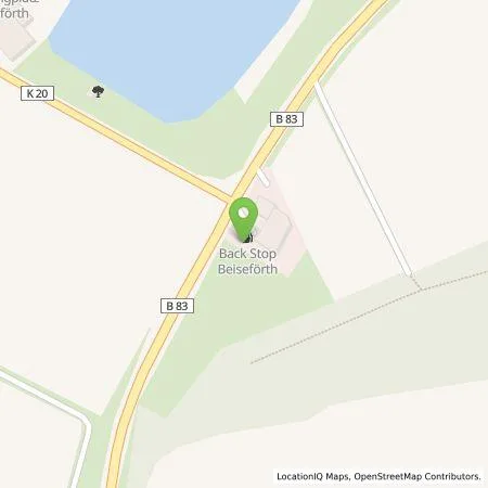 Standortübersicht der Tankstelle Back Stop Beiseförth in 34323 Malsfeld
