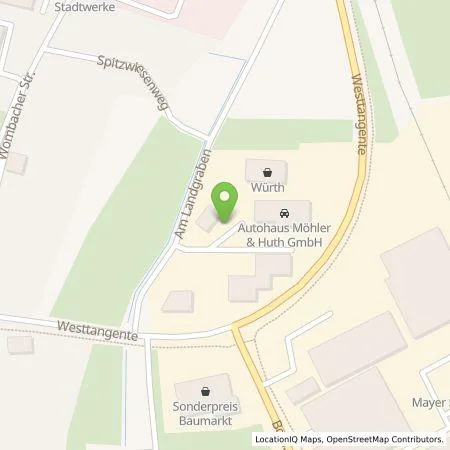 Standortübersicht der Tankstelle Autohaus Möhler & Huth G... in 97816 Lohr am Main