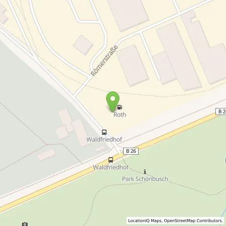 Standortübersicht der Tankstelle Roth Energie in 63741 Aschaffenburg