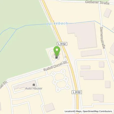 Standortübersicht der Tankstelle Mengin in 35415 Pohlheim