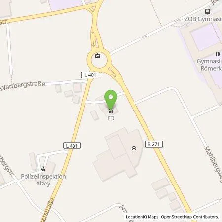 Standortübersicht der Tankstelle ED in 55232 Alzey