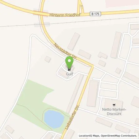 Standortübersicht der Tankstelle Gulf in 07570 Weida