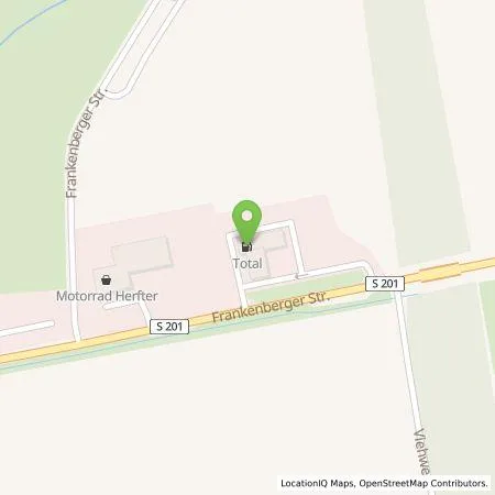 Standortübersicht der Tankstelle Total in 09661 Hainichen