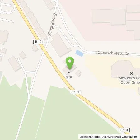 Standortübersicht der Tankstelle star in 08280 Aue-Bad Schlema