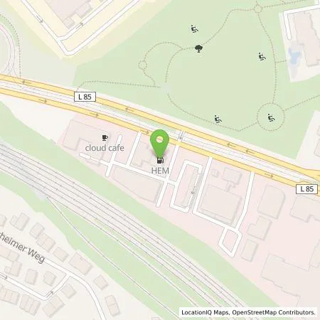 Standortübersicht der Tankstelle HEM in 40231 Düsseldorf