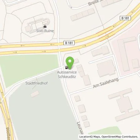 Standortübersicht der Tankstelle Autoservice Schkeuditz in 06217 Merseburg