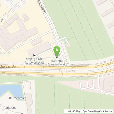 Standortübersicht der Tankstelle stop+go Braunschweig in 38118 Braunschweig
