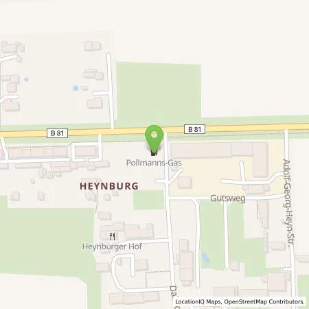 Standortübersicht der Tankstelle Pollmanns-Gas in 39397 Gröningen