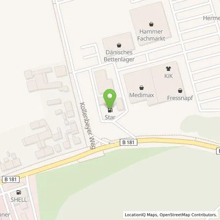Standortübersicht der Tankstelle Star in 06217 Merseburg