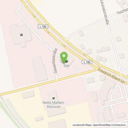 Standortübersicht der Tankstelle star in 06237 Leuna