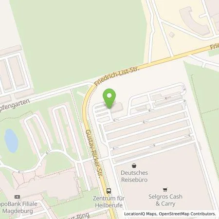 Standortübersicht der Tankstelle Greenline in 39120 Magdeburg