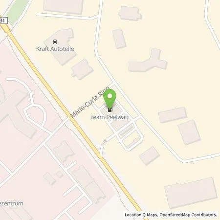 Standortübersicht der Tankstelle team AG in 24941 Flensburg