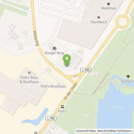 Standortübersicht der Tankstelle Westfalen Tankstelle Frank Lemke in 59302 Oelde