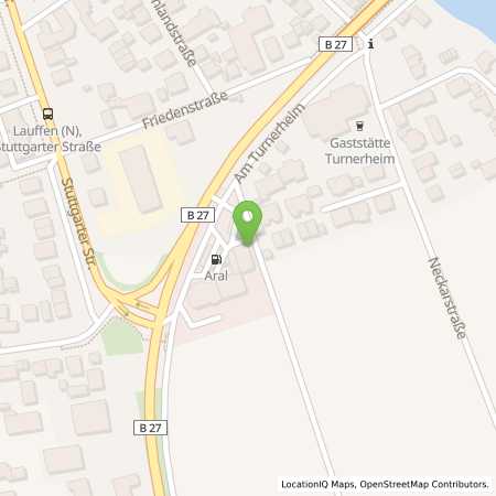 Standortübersicht der Autogas (LPG) Tankstelle: Aral Station in 74348, Lauffen