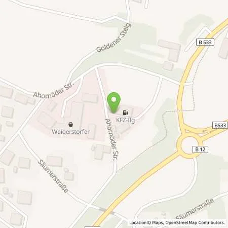 Standortübersicht der Tankstelle KFZ-Werkstätte Franz Ilg in 94078 Freyung