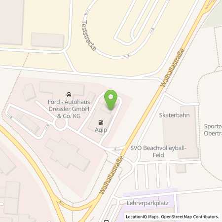 Standortübersicht der Autogas (LPG) Tankstelle: Agip Tankstelle in 93083, Obertraubling
