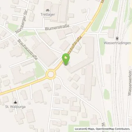 Standortübersicht der Tankstelle BayWa Tankstelle Wassertrüdingen in 91717 Wassertrüdingen