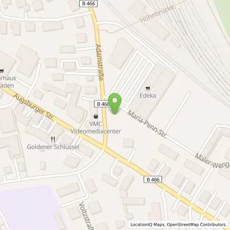 Standortübersicht der Tankstelle BayWa Tankstelle in 86720 Nördlingen