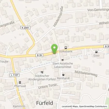 Standortübersicht der Tankstelle Esso Tankstelle in 74906 Bad Rappenau