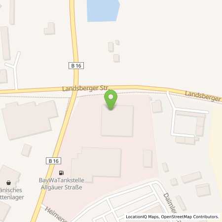 Standortübersicht der Autogas (LPG) Tankstelle: BayWa Tankstelle Mindelheim in 87719, Mindelheim