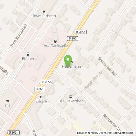 Standortübersicht der Tankstelle Autogas-Vertrieb-Bonn GmbH in 50354 Hürth