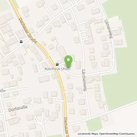 Standortübersicht der Tankstelle Autohaus Unsin/Freie Tankstelle in 85253 Erdweg