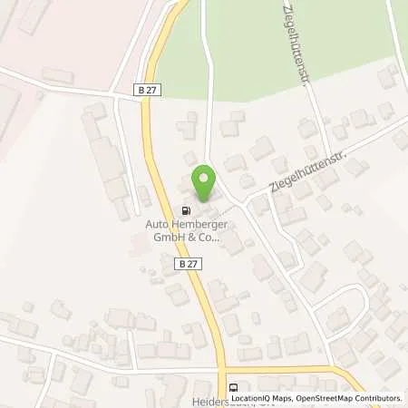 Standortübersicht der Tankstelle Auto-Hemberger GmbH & Co.KG, bft-Tankstelle in 74838 Limbach (Heidersbach)