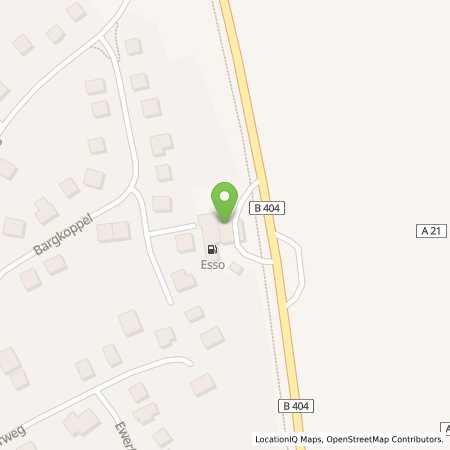 Standortübersicht der Autogas (LPG) Tankstelle: ESSO Tankstelle B404 in 24245, Kirchbarkau