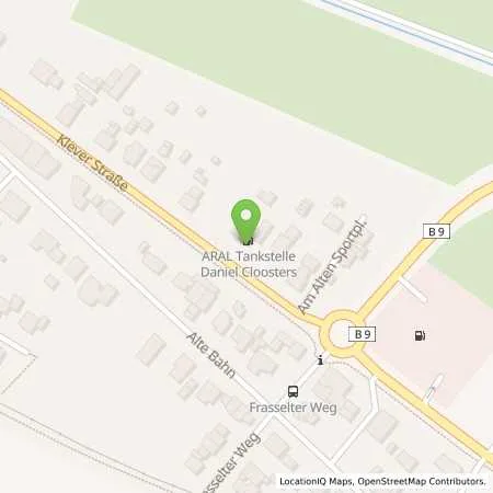 Standortübersicht der Tankstelle ARAL Tankstelle Cloosters in 47559 Kranenburg